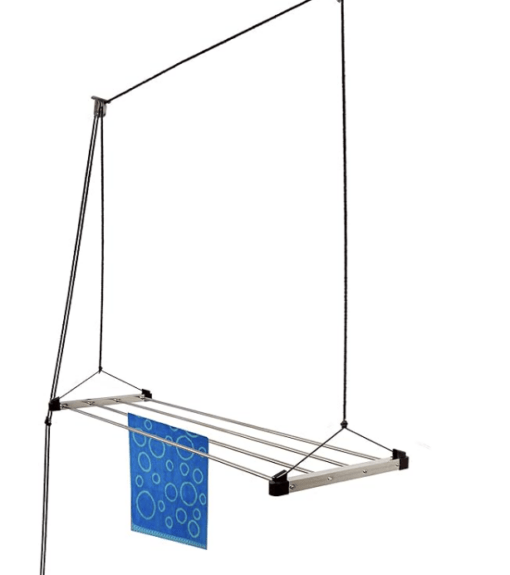 Stainless Steel 4 Pipes Roof/Ceiling Pulley Operated Drying Rack/Cloth Dryer/Clothes Hanger for Balcony/Passage/Bathroom